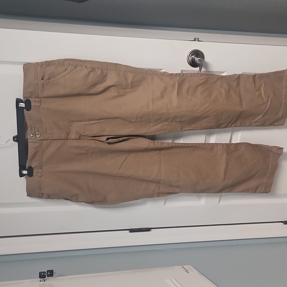 Sonoma Straight Leg Stretch Chinos Pants Slacks Dark Tan Womren Plus 20W